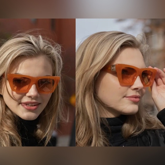 INDY SUNGLASSES Polarized Lenses, Style Uptown Sunglasses, Apricot Color - Picture 3 of 8